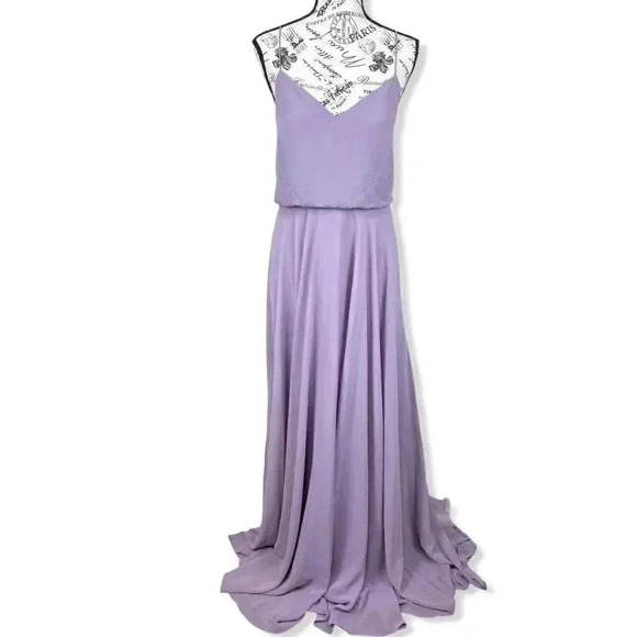 Jenny Yoo Collection v-neck maxi dress - size 8 - Picture 1 of 6